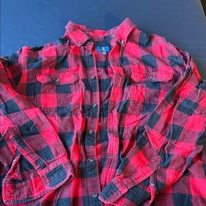 George Red and Black Plaid Men's Shirt